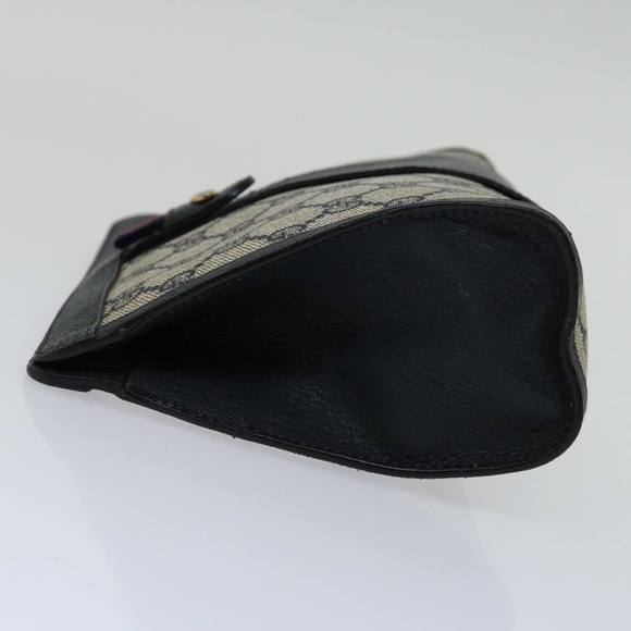 GUCCI GG Supreme Sherry Line Clutch Bag PVC Navy Red 89 01 032 Auth 66429 - Picture 3 of 16